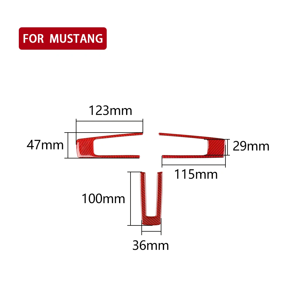 Наклейка на руль автомобиля карбоновая рамка для Ford Mustang 2009-2013 аксессуары интерьера