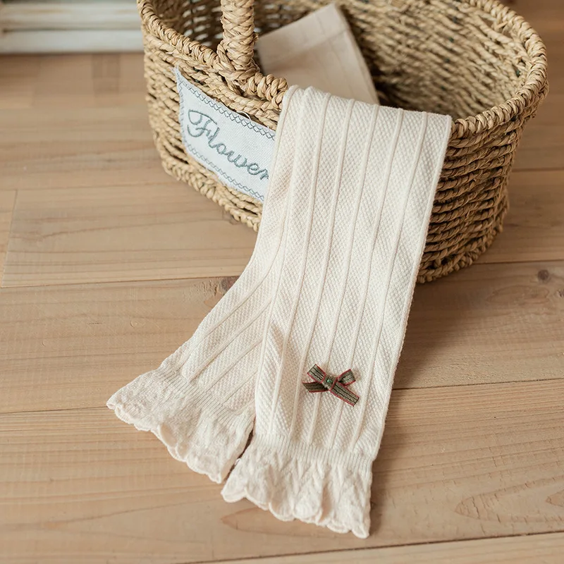 Design Cotton Newborn Polyester Black Baby Girl Ruffle Crew Socks Knee High