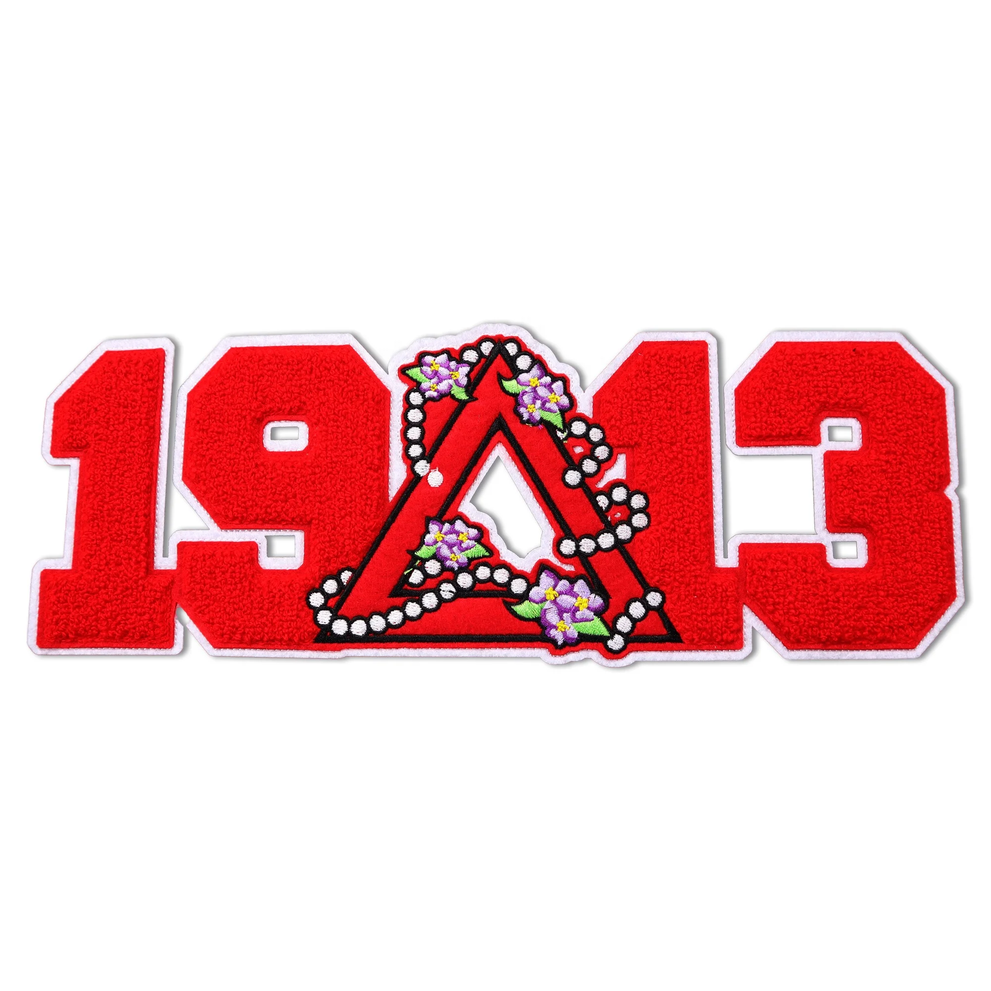 Custom Omega Psi Phi Fraternity & Sorority Patches Iron On Greek Chenille Letter Patches For Clothing