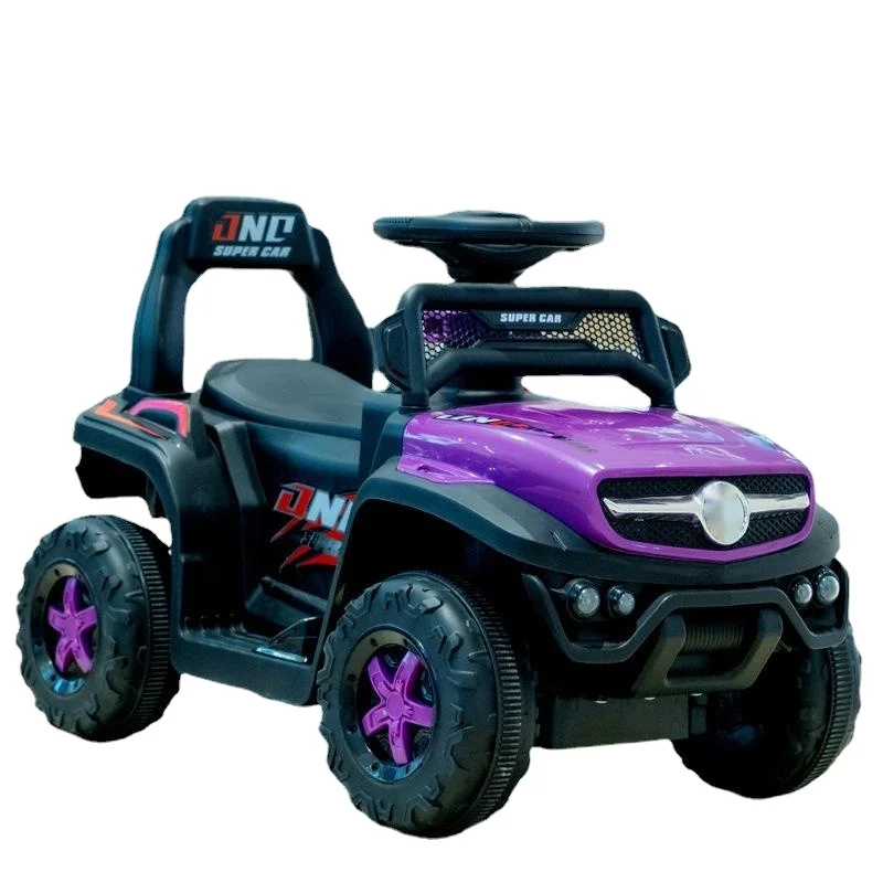 Electric four-wheel for kids Battery trolley Remote control car With a hand putter 1-6 years old rechargeable toy car