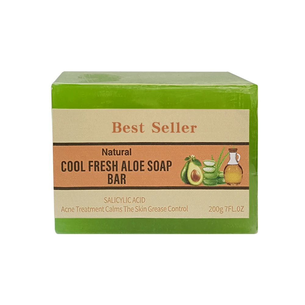 Organic Private Label Handmade Soap for Skin Whitening Natural Beauty Bar Sensitive Soap Skin With Body Face Aloe Vera Soap