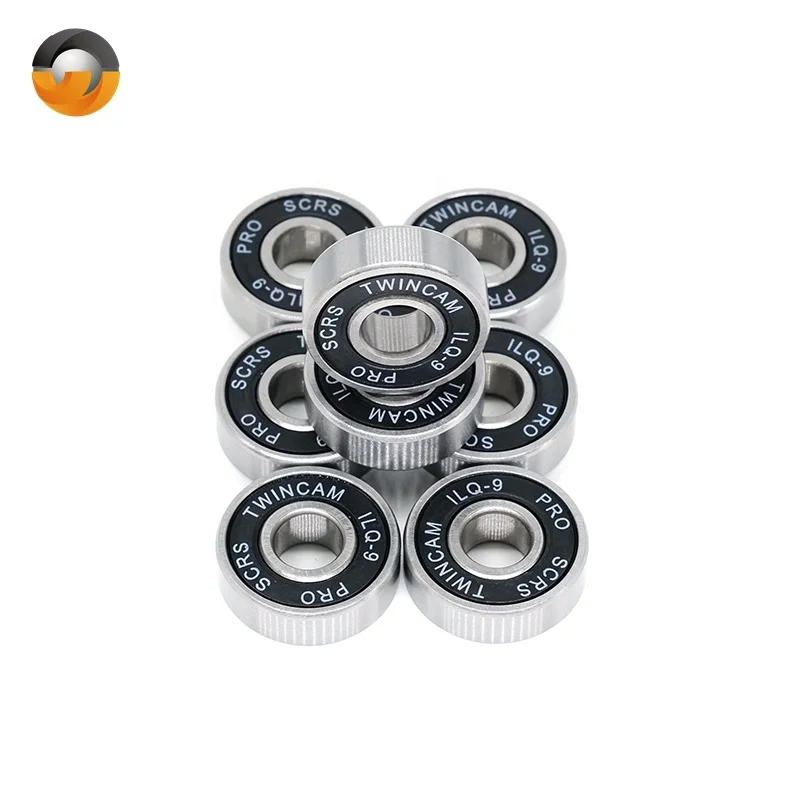 Good Quality Mini Wheels Bearing Skateboard 8x22x7mm 608RSIL Q9 Black Bearings Stainless Steel Skateboard Bearings