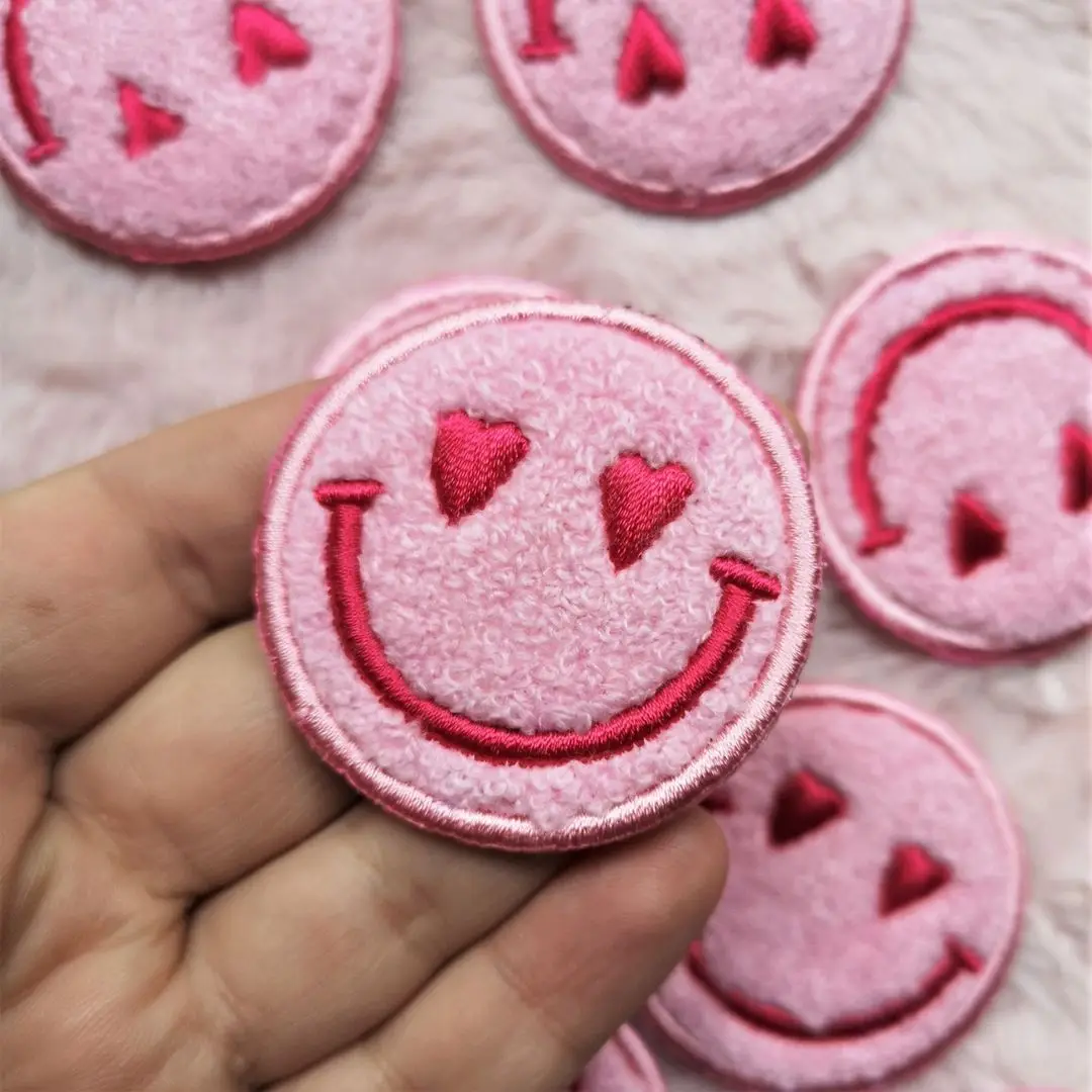 Woven Garment Patch Custom Woven Logo Patch Personalized Woven Smiley Patch