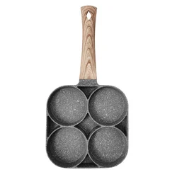 Four-hole Frying Pot Pan Thickened Omelet Pan Non-stick Egg Pancake Steak Pan