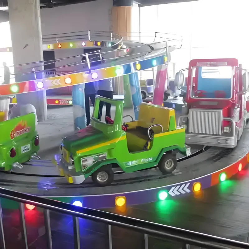 Indoor/Outdoor Attractions Shopping Mall Kids Carnival Rides, Amusement Mini Car Shuttle with Track for Sale