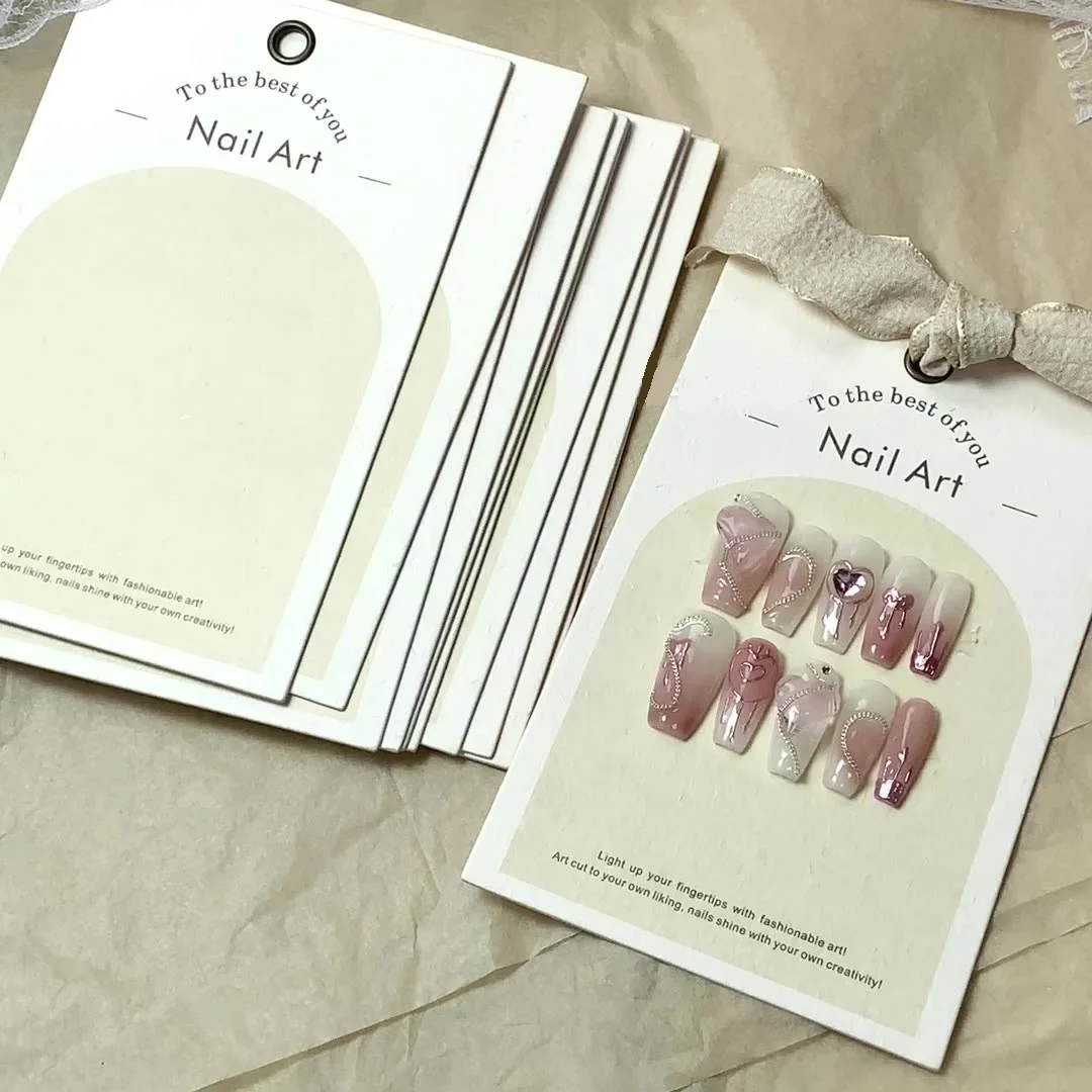 Wholesale Custom Nail Packing Card Press on Nail Cards Display with Your Logo For Your Business