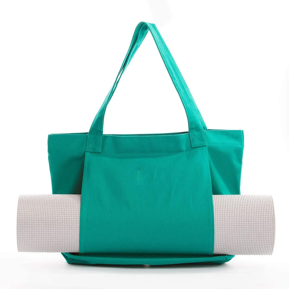bolso de Yoga Mat Canvas Tote Bags lona with Mat Carrier Pocket Yoga Mat Shoulder tog Bag for Women Men Pilates, Gym, Travel