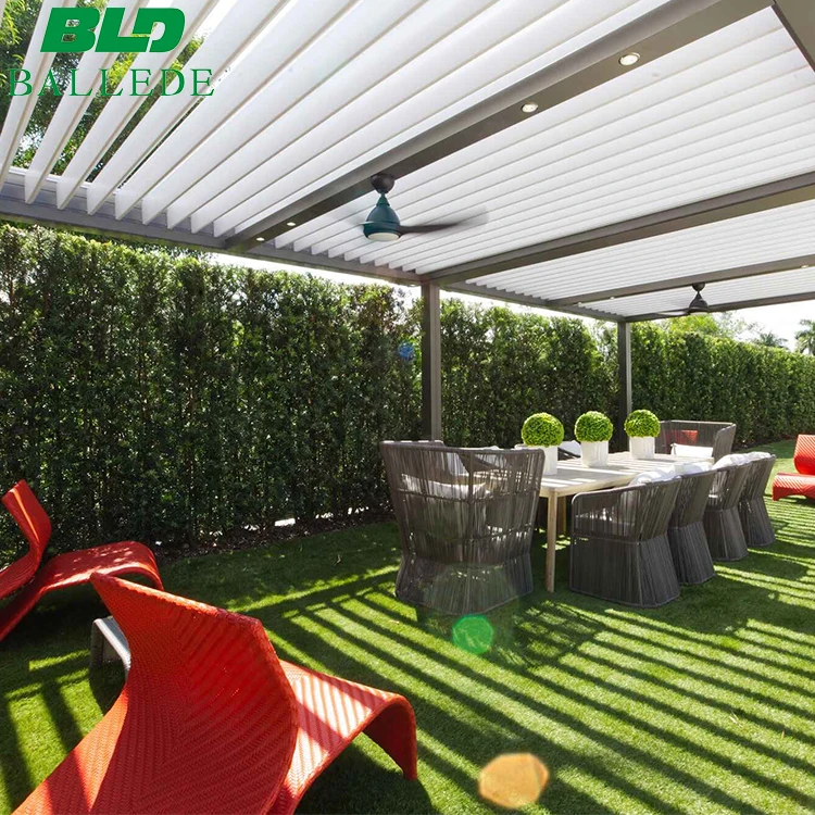Motorized Freestanding Modular Pergola Bioclimatic Gazebo for Home Party Entertainment