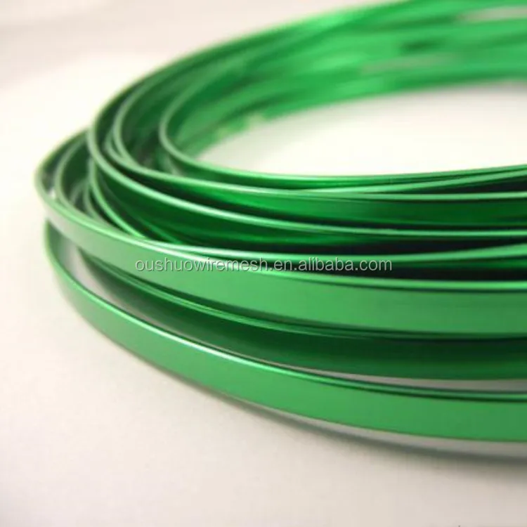 1*5 mm 10m per roll gold color flat aluminum craft wire anodized jewelry making wire