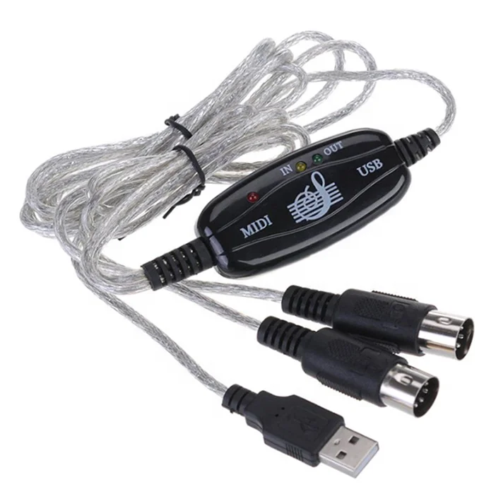 Миди-кабель для клавиатуры компьютера USB конвертер музыкальной студии миди-кабели черный