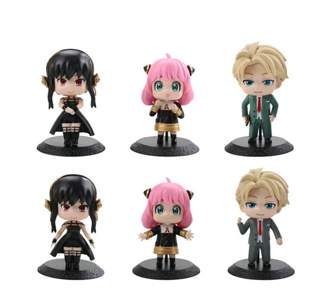 6pcs/set PVC Anime spy X Family Twilight Yor Anya Forger SPY FAMILY Action Figure for Decoration