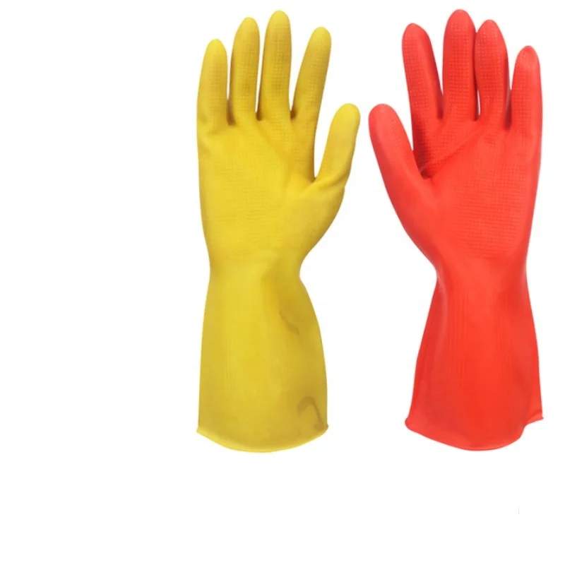 Shianku Food Grade Industrial Chemical Resistance Thickened Work Safety Rubber Latex Gloves