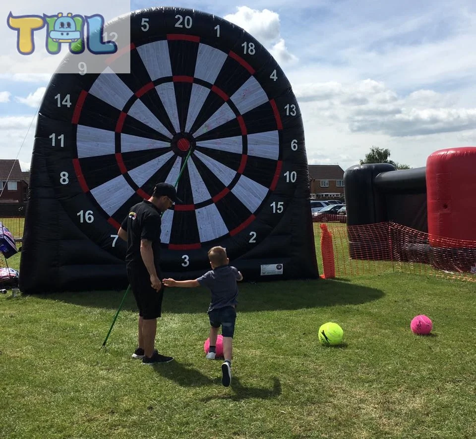 Giant Foot Darts Inflatable Game Shooting Football Velcro Wall Fun Sports
