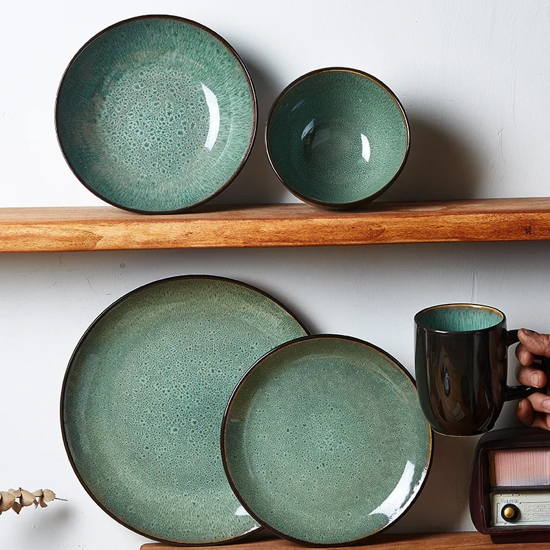 Luxury Ceramics Plates Sets Dinning Plates Sets Dinnerware Plastic Melamine Plate Set For Restaurant