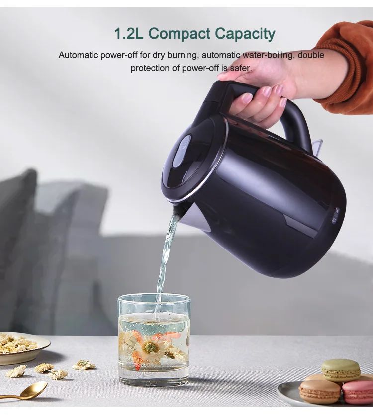 High-quality best-selling plastic portable electric kettle heater 1.2L