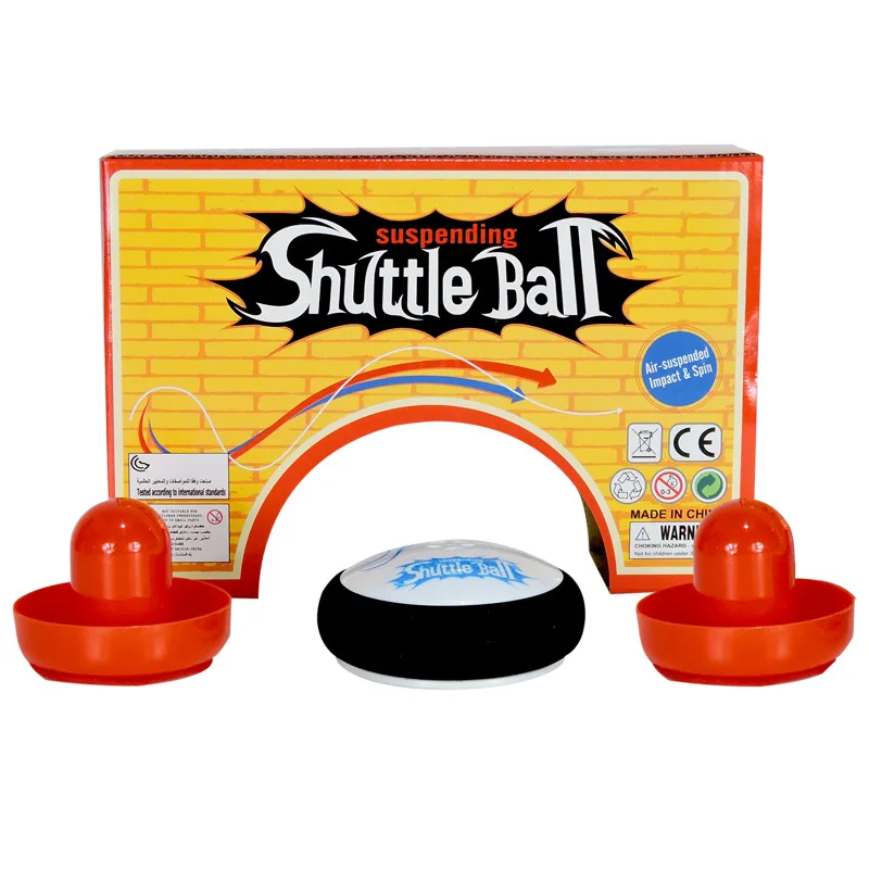 Mini Electric Air Hockey Hover Puck With 2 Red Air Hockey Pushers Air Hockey Puzzle Toy Board Game Gift for Kids Adults