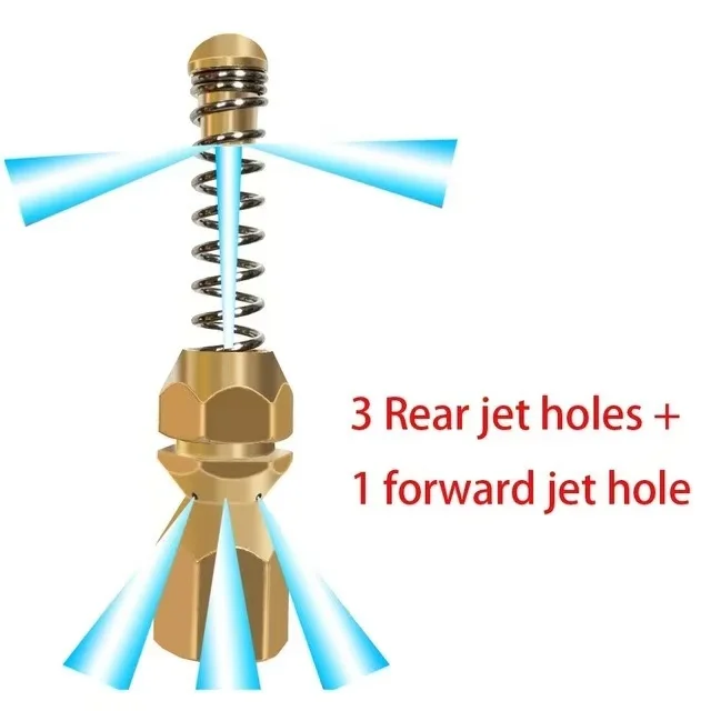 NBT Sewer Nozzle Industrial Pipe Tube Cleaning High Pressure Hose Nozzle Opens Clogging of Sewage Adapters