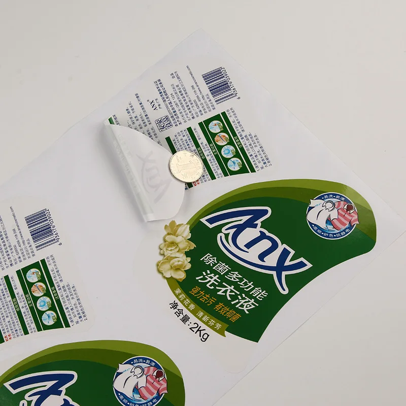 Daily Chemical Toiletries Baby Shower Gel Shampoo Pearl Film Synthetic Paper Roll Self-adhesive Label