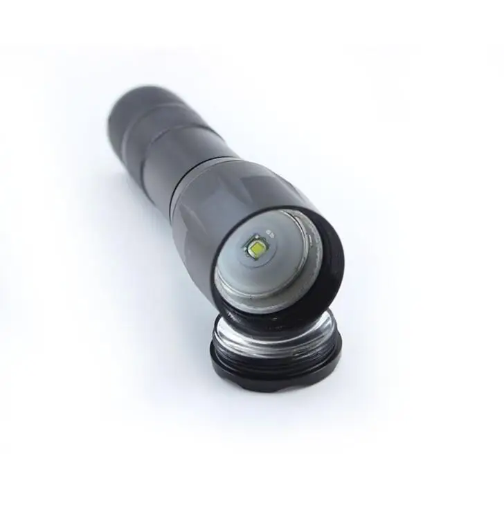 
18650 powered Cree T6 inside 2 in 1 Rechargeable USB Flashlight with Side COB Camping Flood Light 