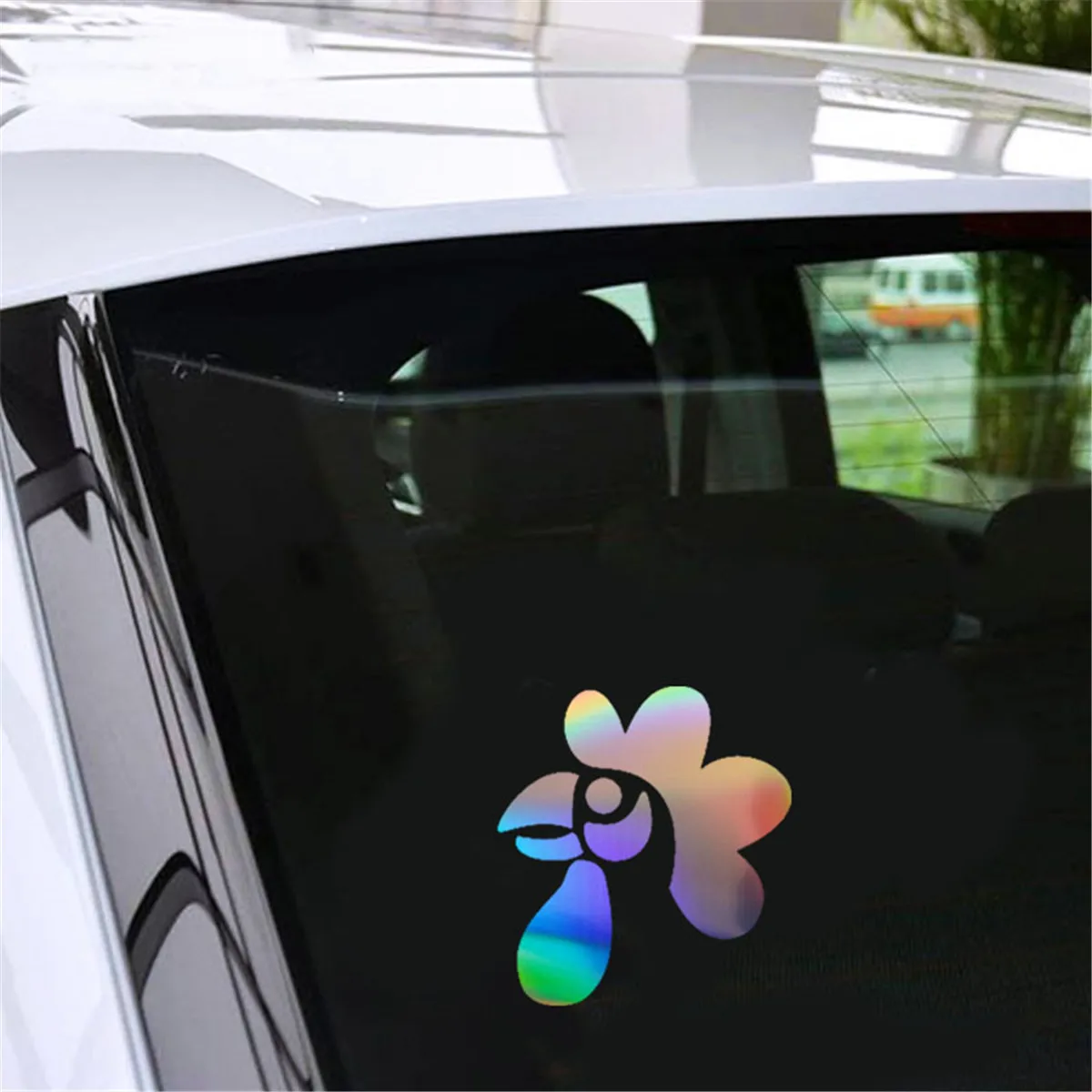 Crest Rooster Car Laser Sticker Motorcycle Laptop Removable Vinyl Wall Decal Gift Die Cut Decals Laptop Window Glass