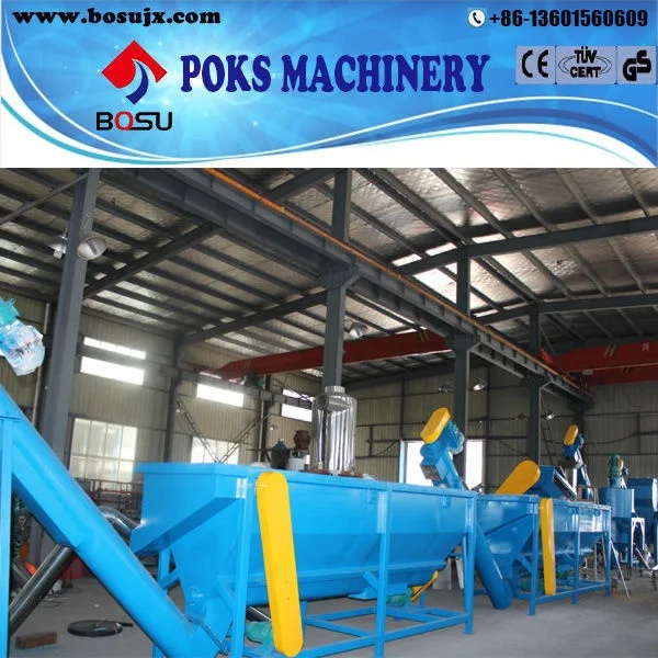 PP PE film bottle flaks crushing Washing drying Recycling Line