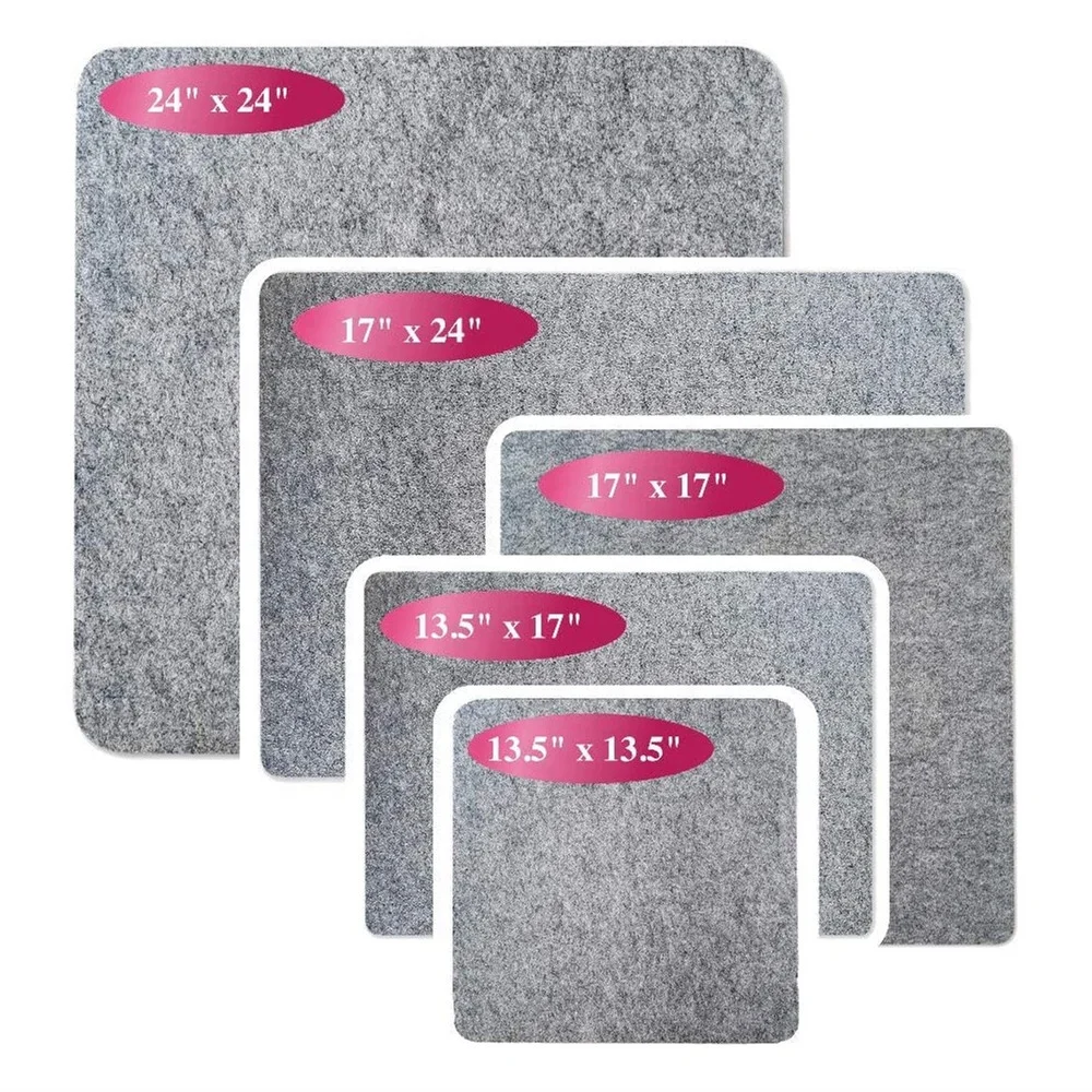 Hot Sale High Quality Multi Sizes New Zealand Wool Smooth Gray Wool Ironing Mat for Quilting