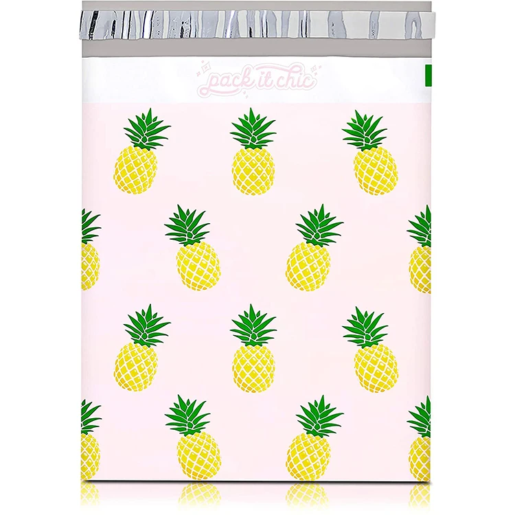 10x13 (100 упаковка) полиэтиленовый конверт с тропическим ананасом