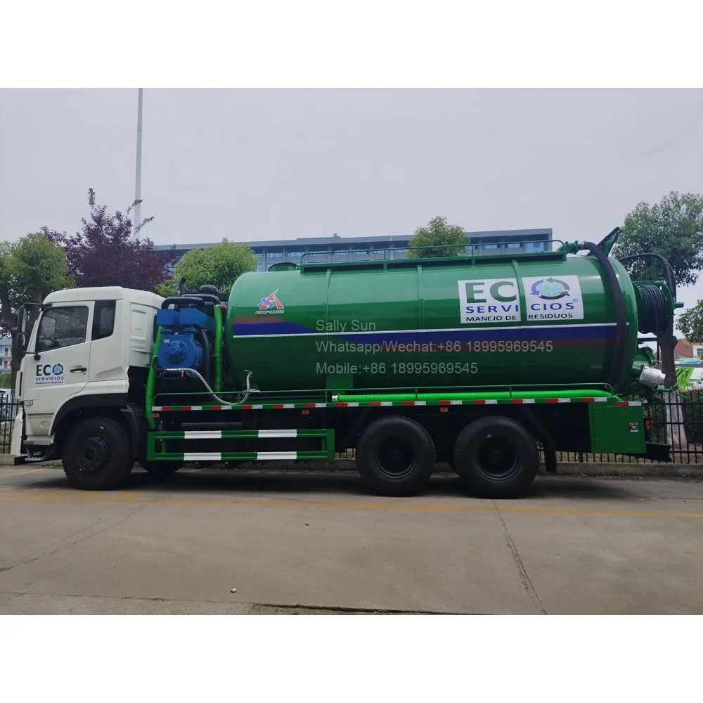 Hot sale 10m3 20m3 feces fecal sewage suction truck with vaccum truck hose sewage suction tanker truck for sale Good Price