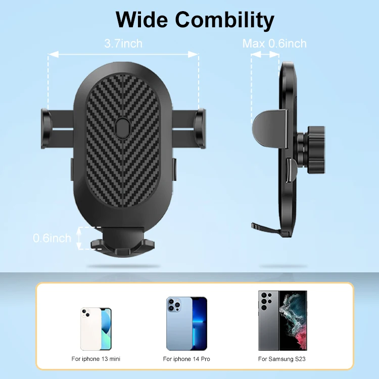 Flexible 2 in 1 Windshield Air Vent Mobile Phone Holder Strong Sticky Gel Pad Stable Car Phone Mount Holder