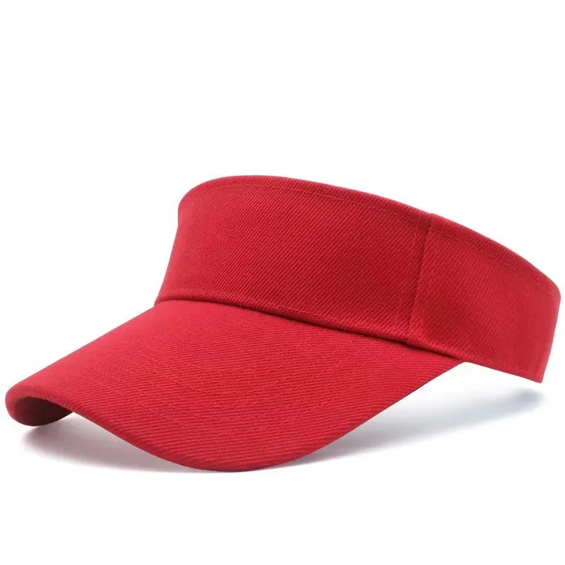 OEM Custom High Quality White Adjustable Embroidery Logo Sport Gorras Sun Visor Men Women Beach Cap Wholesale Hat