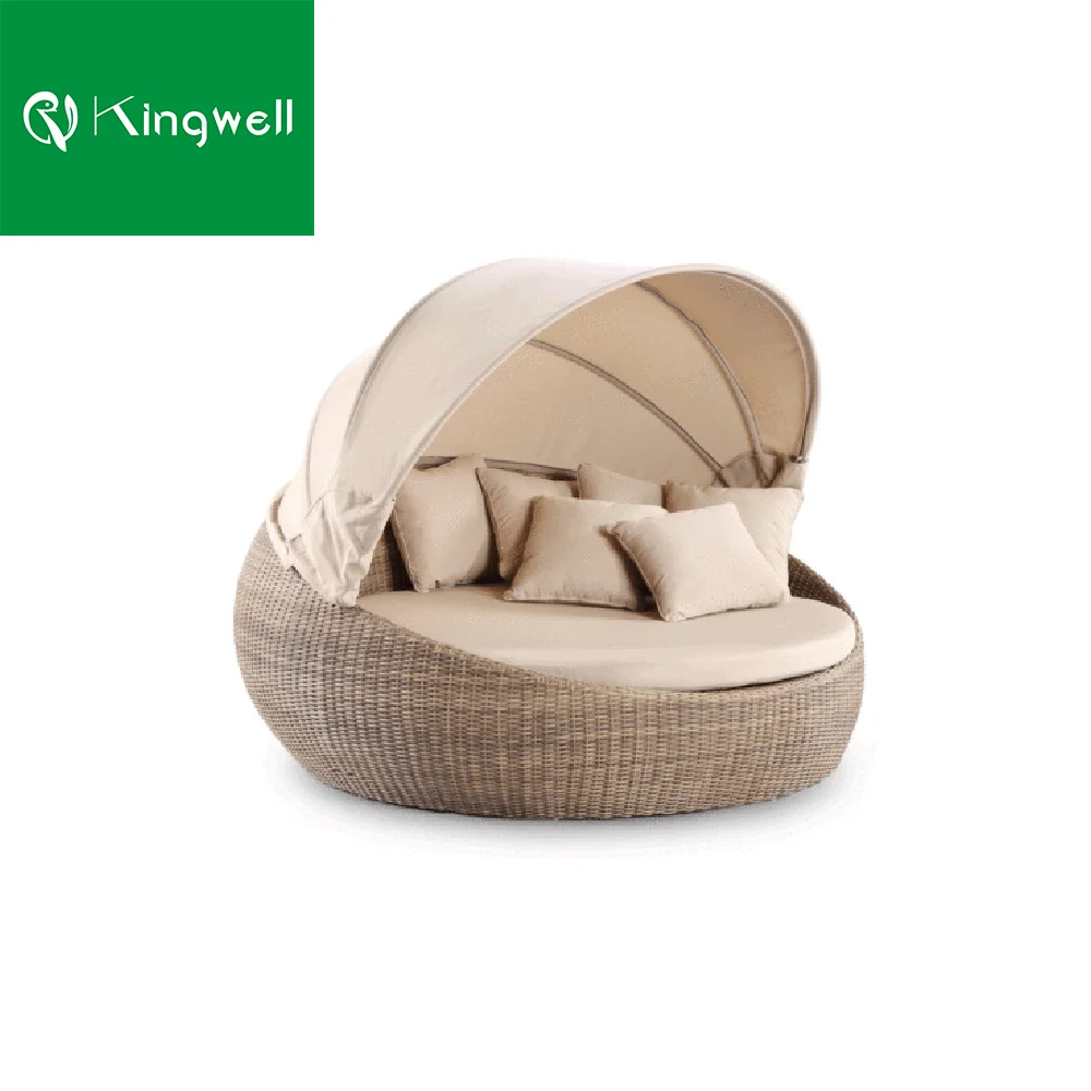 Outdoor furniture rataan daybed sunlounger daybed sunbed rattan furniture grey