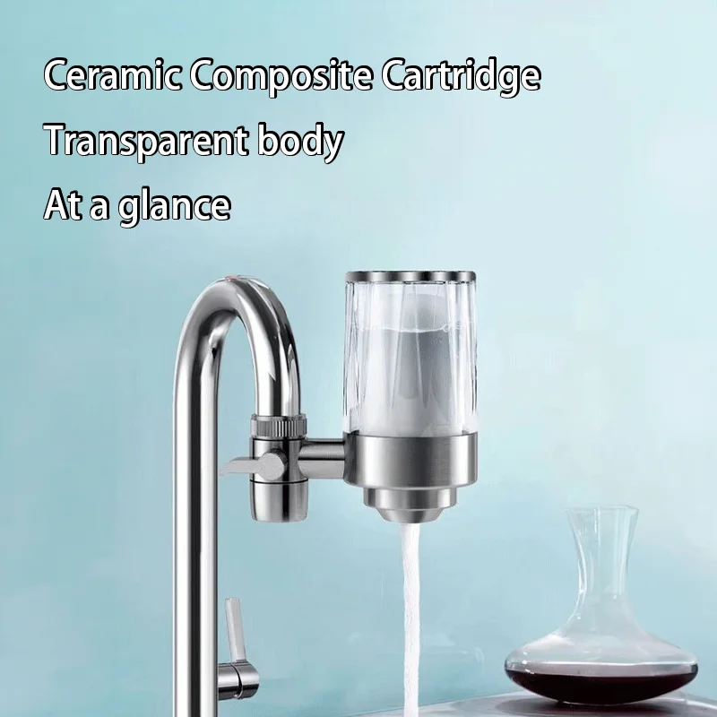 Filter Water Tap with Ceramic Percolator, Household Kitchen Faucet Water Purifier