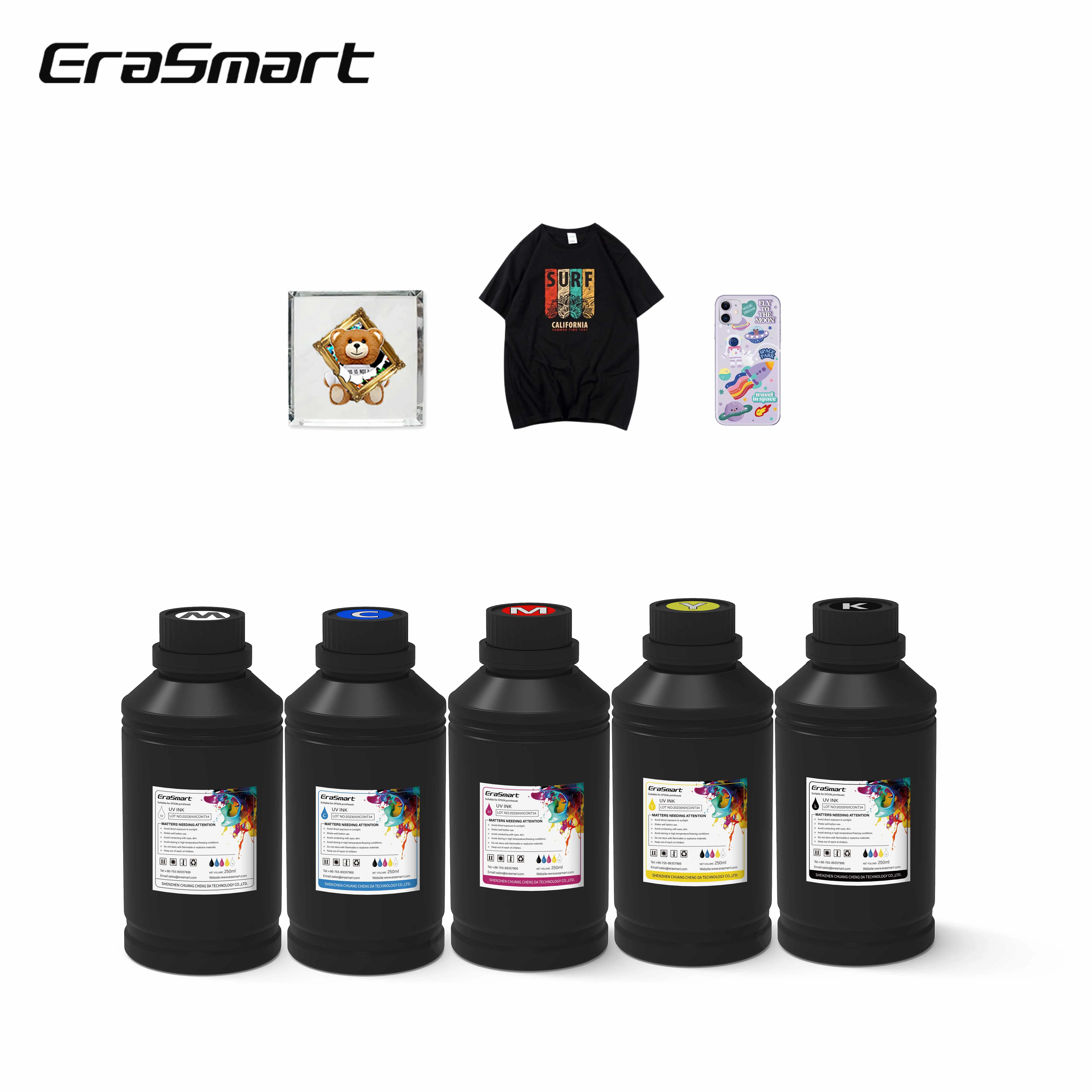 One Set Uv Ink Good Ink Cmykw 5 Colors For Epson Uv Printer 1390 L800 Dx5 Xp600