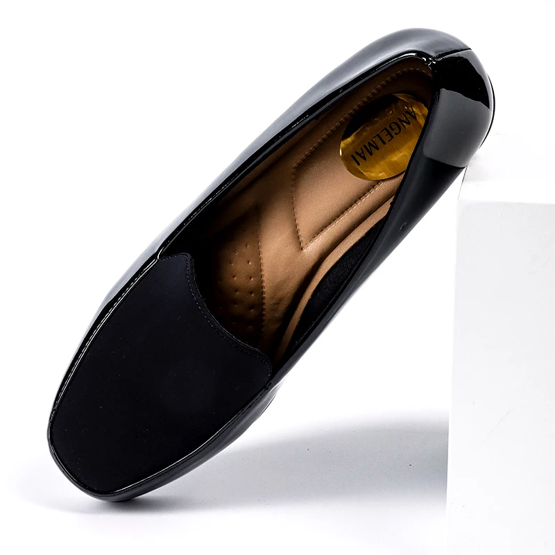 2023 Comfortable Women Round Toe Wedge Heel Pumps Arch Support Solid Black Platform Wedge Hotel Formal Dress Ladies Office Shoes