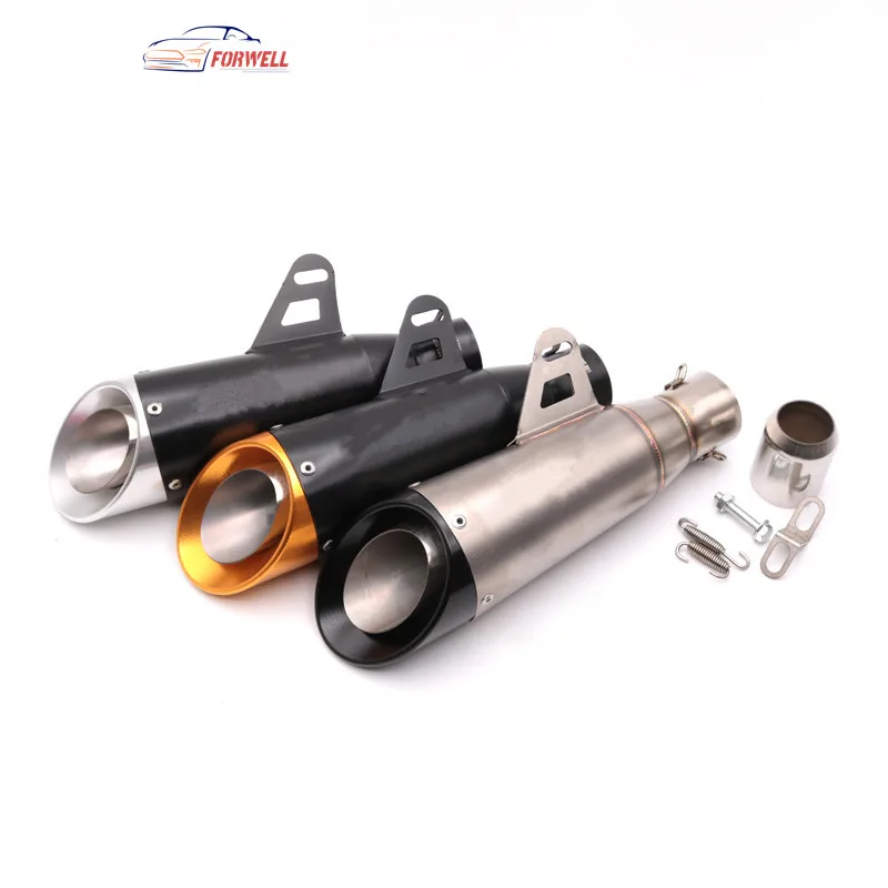 
CNC stainless steel pipe throat for exhaust universal muffler aluminized motorcycle muffler exhaust 