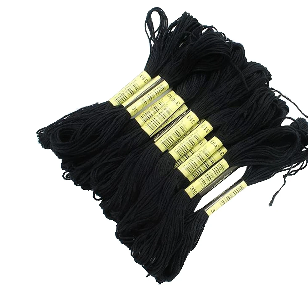 24 Skeins Embroidery Thread Floss Cotton String for Bracelet Making Cross Stitch Threads Yarn Craft  Kit DIY Knitting Tools