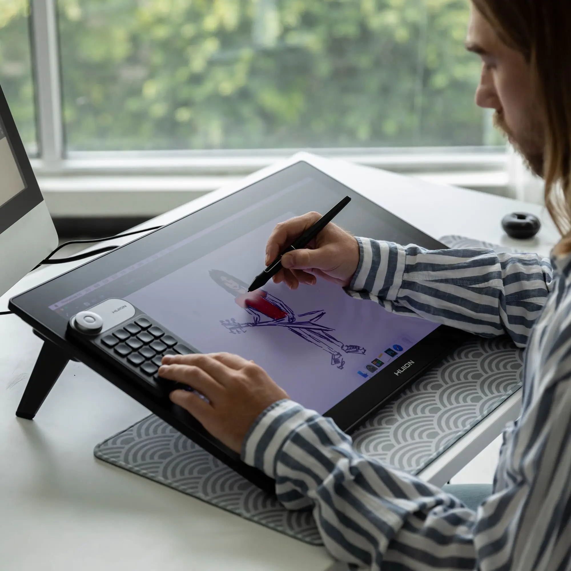 Huion kamvas pro 24 ЖК-монитор ручка дисплей цифровой анимировать дизайн графический планшет для рисования/для контроля уровня сахара в крови с 4k высоким