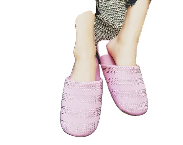 High quality unique water drill design men and women indoor and outdoor anti-slippery thermal cotton slippers