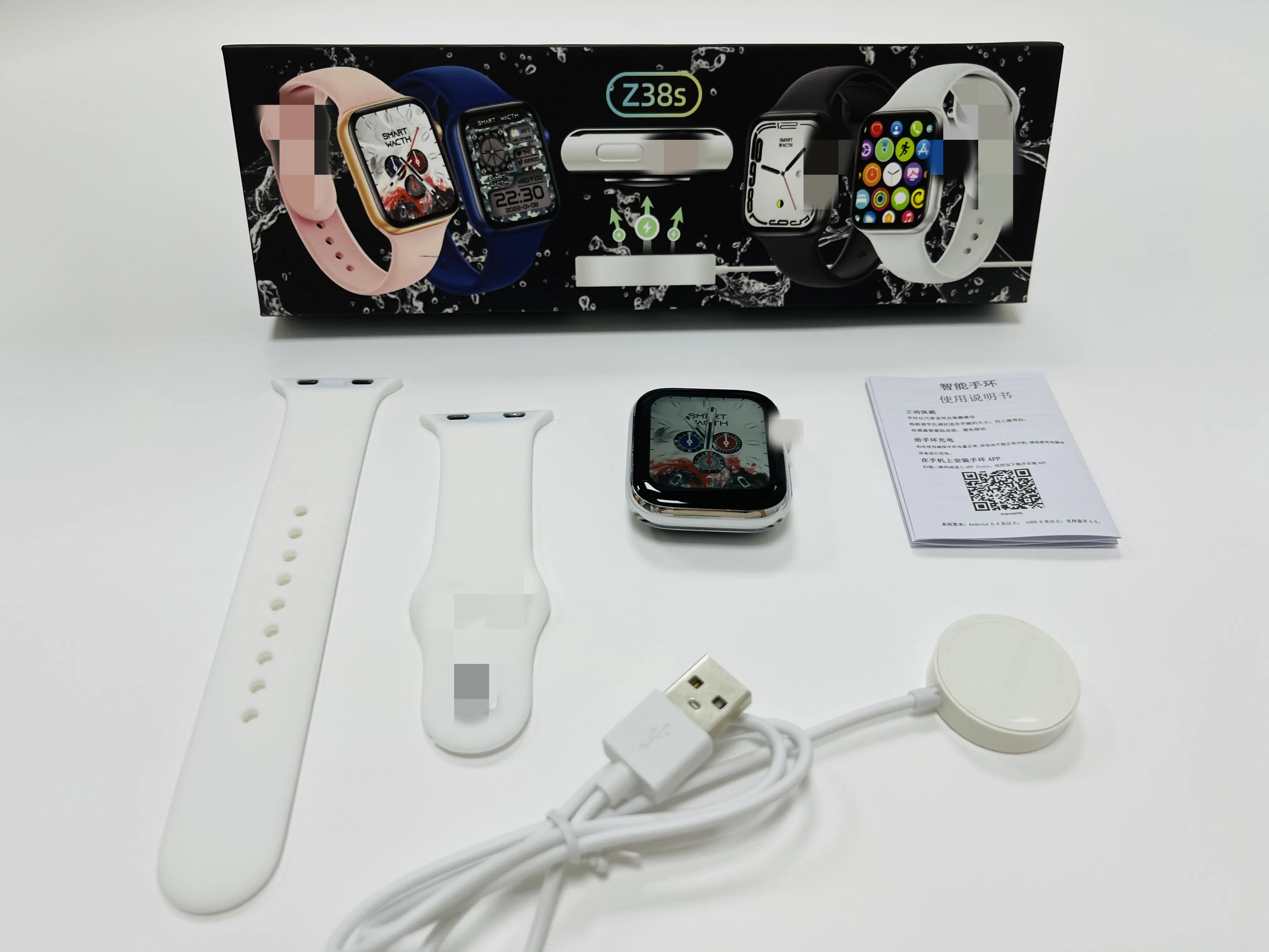 New Arrival Z38S Waterproof Smart Watch 1.75inch Screen Fitpro Heart Rate reloj inteligente Watch 7 wireless charging