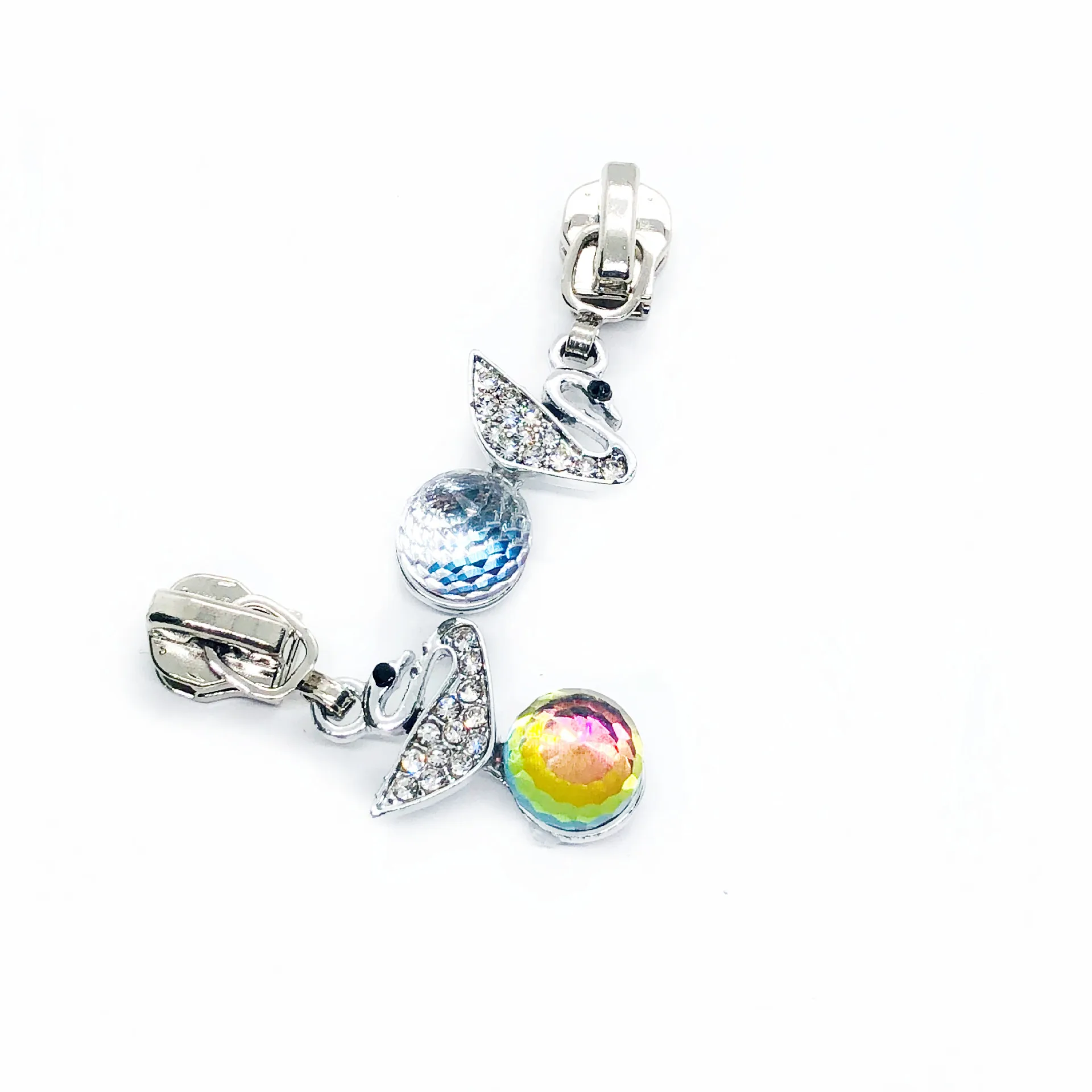 High Quality Pearl with Drill Zipper Head Five-pointed Star Wholesale No. 5 Garment