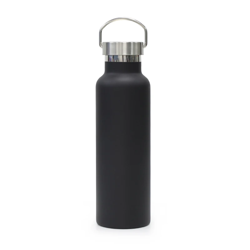 Customized New Design Tall Thin Sublimation Sport Water Bottle With Metal Lid And Handle Stainless Steel Vacuum Insulated
