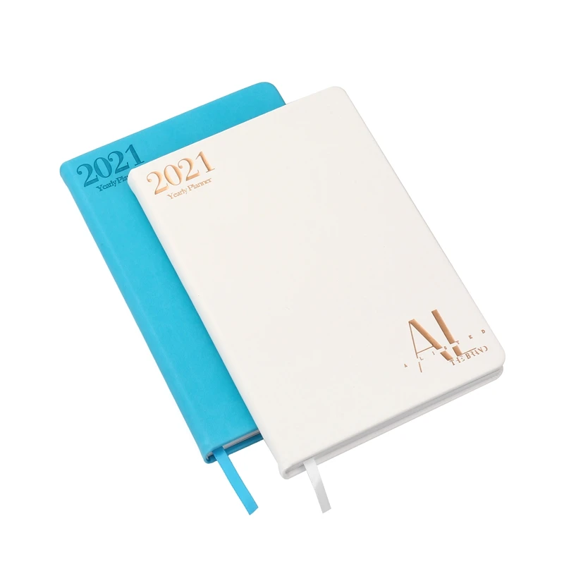 2022 Journals Printing Custom Planner A5 PU Leather Journal Hardcover 80 Sheets Notebook With Custom Logo