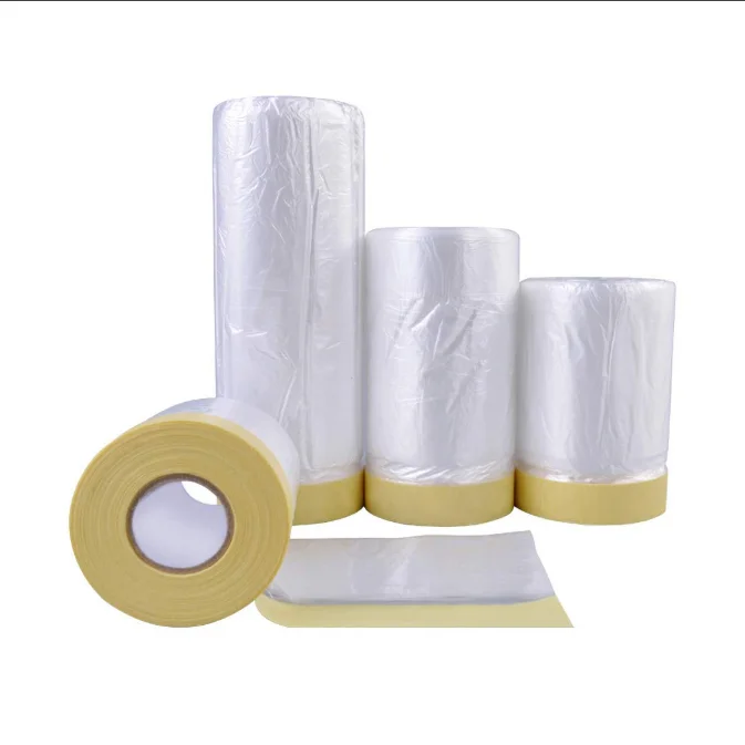 Pre Taped Masking Film Roll 55cm width