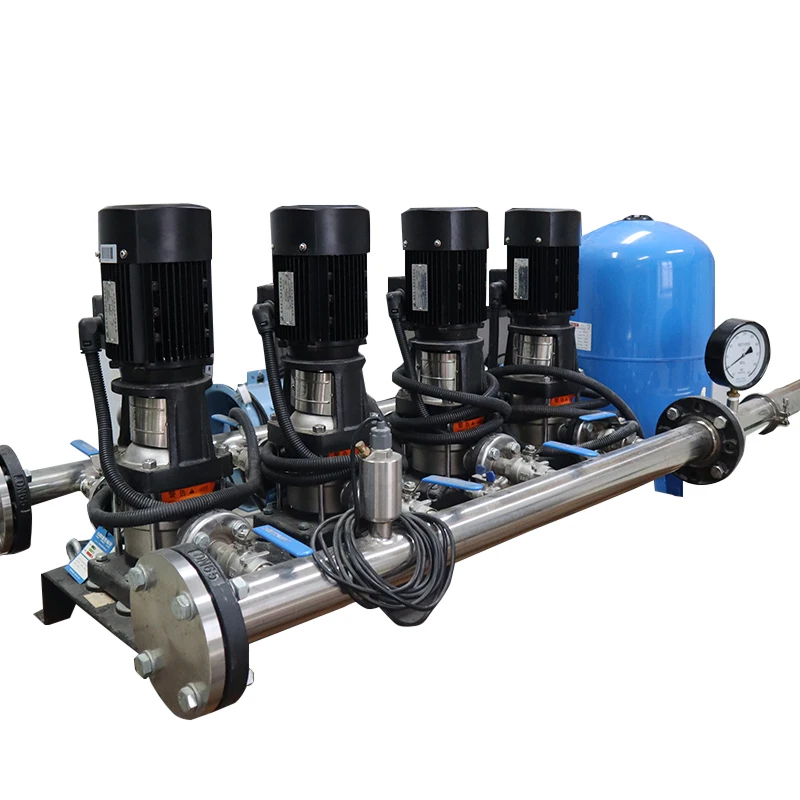 The customized constant pressure water supply pump adopts high quality stainless steel and variable speed water supply equipment