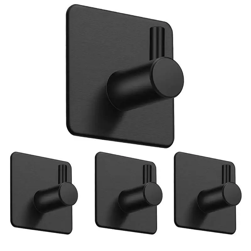 Punch-free single hook stainless steel 304 bathroom wall-mounted clothes hook European household coat hook