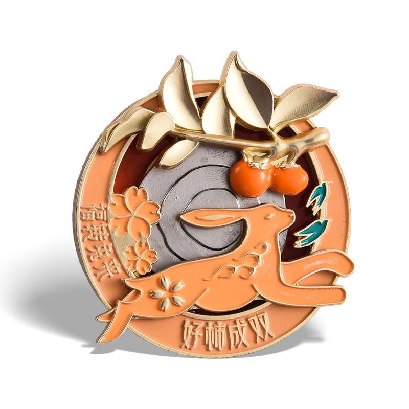 Самая популярная компания ежегодная встреча индивидуальные подарки олень хурма логотип медаль из цинкового