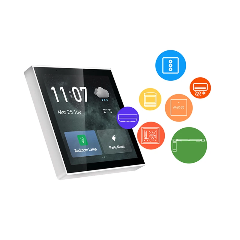 2022 Multi-Functional Tuya smart digital wifi zigbee wall light lcd touch screen panel switch controller for home