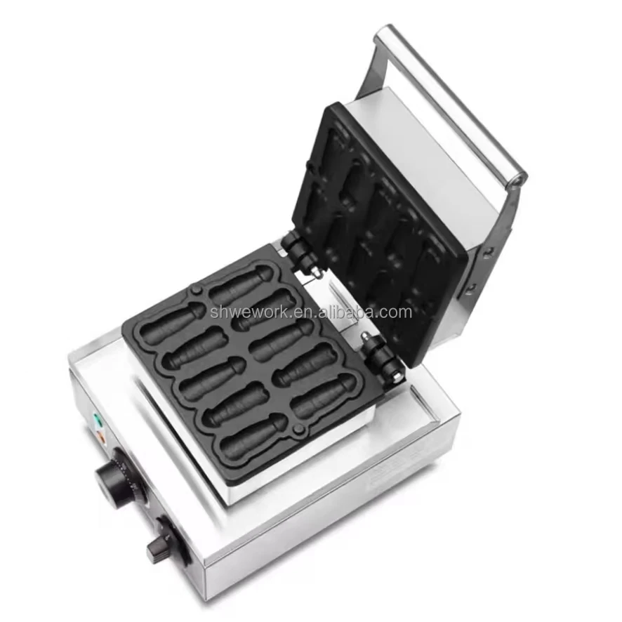 WeWork Commercial Penis Waffle Maker Machine Dick Waffle Machine for Bakery Restaurant Party Electric Mini Penis Waffle Maker