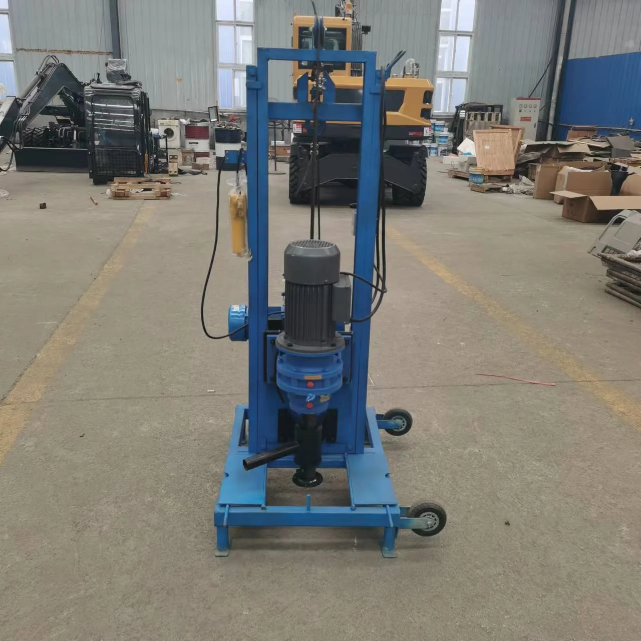 3KW/ 7.5KW 100m small portable Electric lifting water well drilling rig water well machine