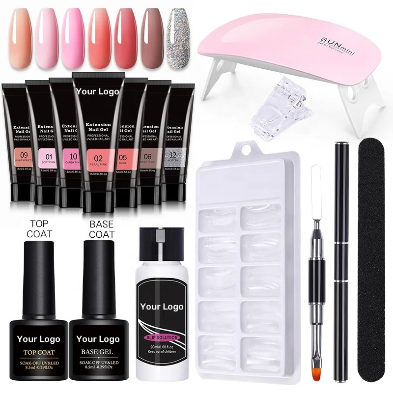 No Burn Soft Acrylic Construction Hard Gel Golden Supplier UV Builder Gel For Nail Extension Kit UV Gel